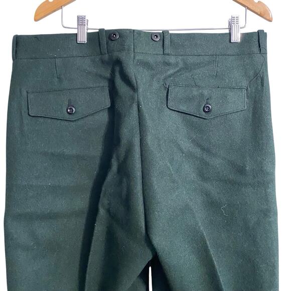 WOOLRICH 1439 heavy wool flannel hunting field pants 37x27 vtg 60s 70s usa made - Picture 4 of 5